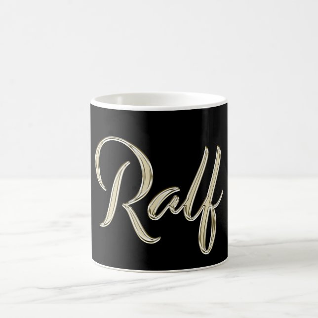 Ralf Name whitegold Tasse Teetasse Kaffeetasse (Mittel)