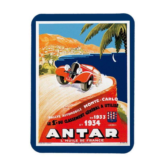 Rallye Automobil Monte Carlo Magnet (Vertikal)