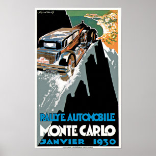 Rallye Automobile Monte Carlo Poster