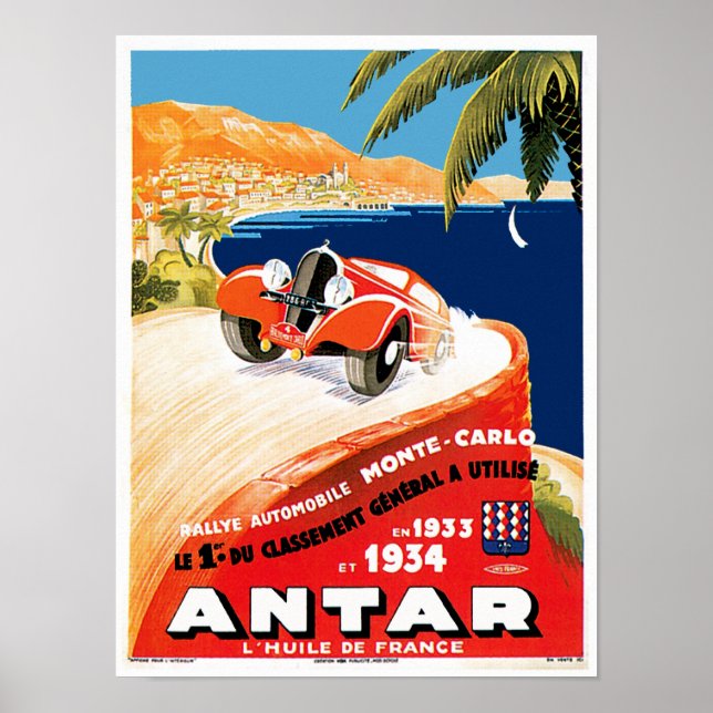 Rallye Automobile Monte Carlo Poster (Vorne)