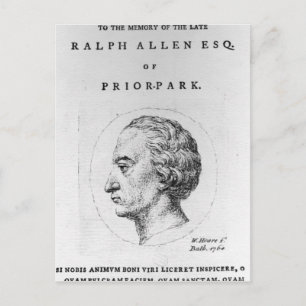 Ralph Allen, 1764 Postkarte