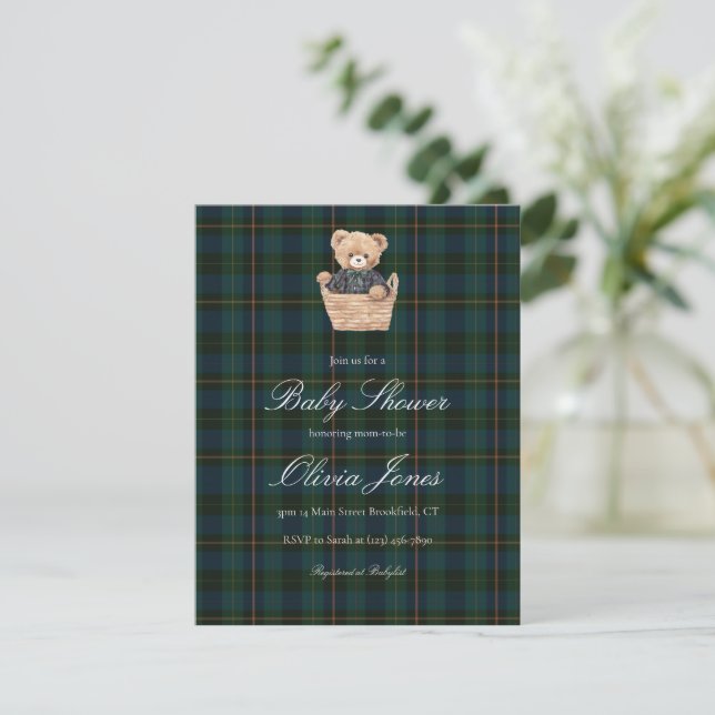 Ralph Lauren Baby Shower Invitation Card (Stehend Vorderseite)