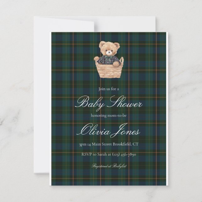 Ralph Lauren Baby Shower Invitation Card Ankündigung (Vorderseite)
