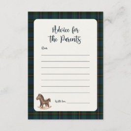 Ralph Lauren Inspired Baby Shower Advice Card