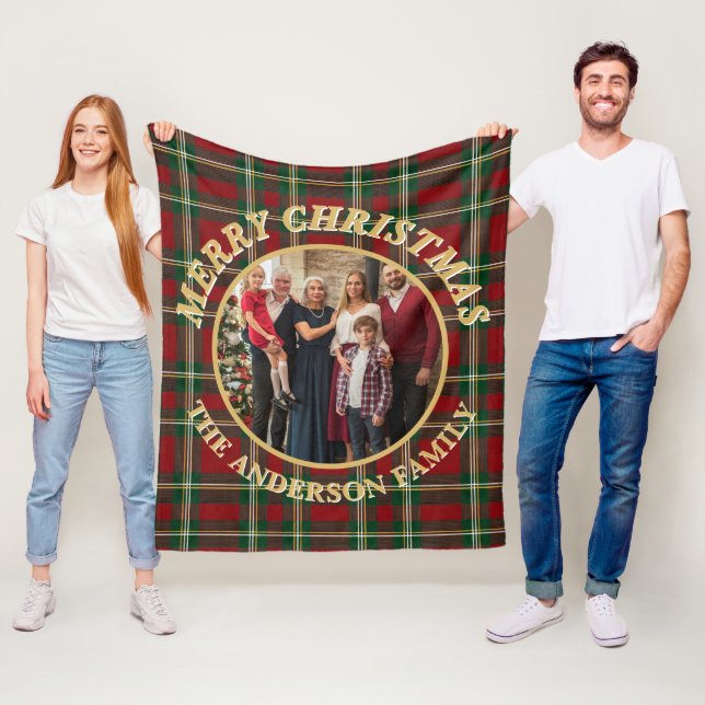 Ralph Lauren Tartan Plaid Family Photo Christmas Fleecedecke (Beispiel)