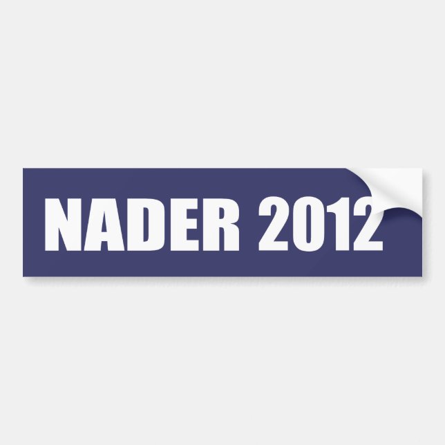 RALPH NADER-Wahl-Gang Autoaufkleber (Vorne)