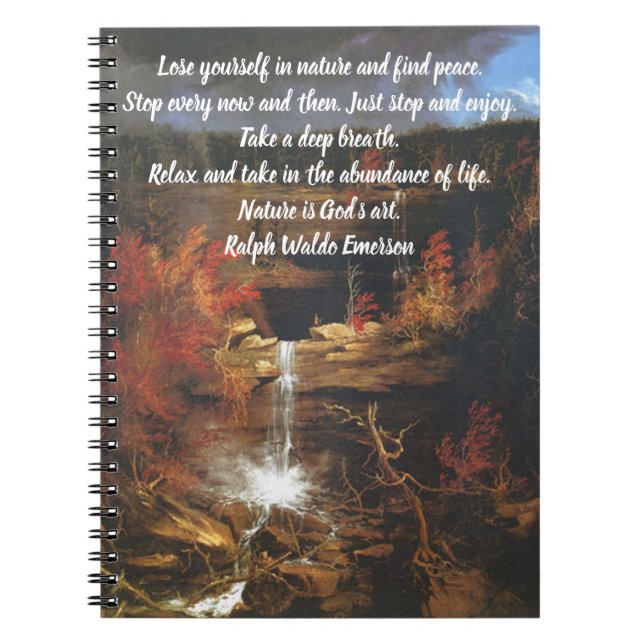Ralph Waldo Emerson Naturequotes Notizblock (Vorderseite)