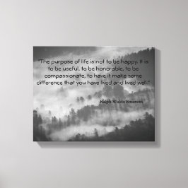 Ralph Waldo Emerson Quote Leinwand Art Black & Whi