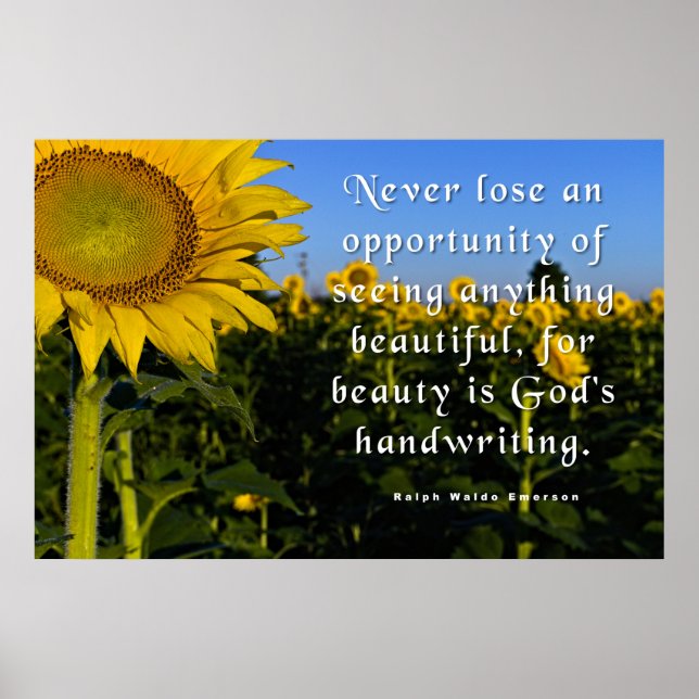 Ralph Waldo Emerson Zitat Poster (Vorne)