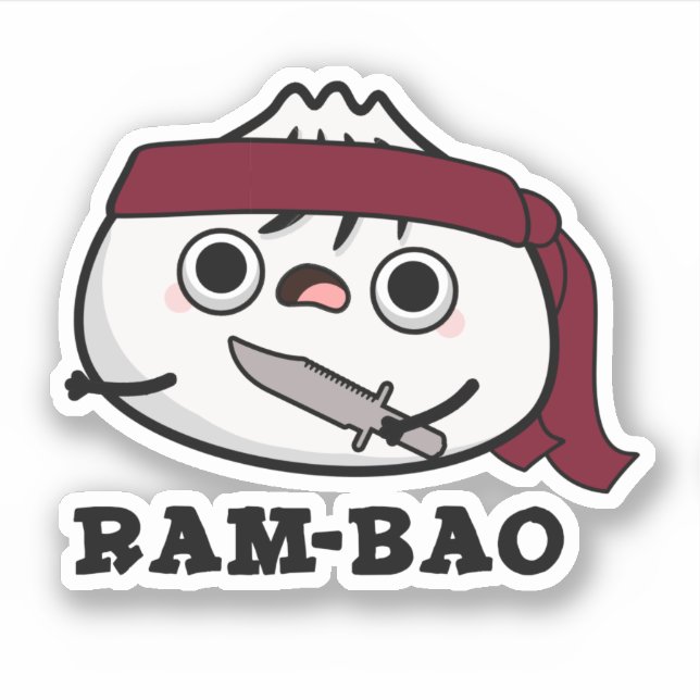 Ram-bao Funny Soldier Dimsun Pun Aufkleber (Vorderseite)