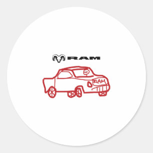 Ram “Designer On Vacation Meme Limitierte Edition Runder Aufkleber