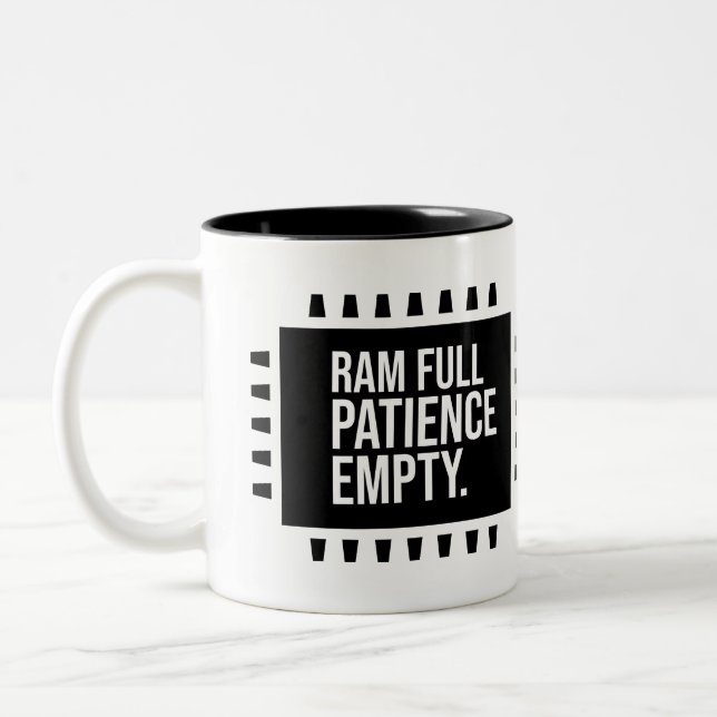 Ram full patiencie empty zweifarbige tasse (Links)