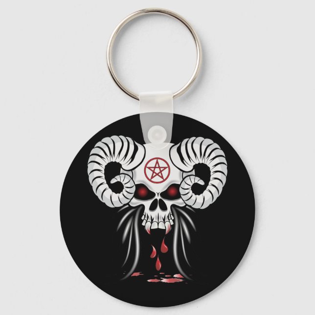 Ram Horned Skull Schlüsselanhänger (Vorderseite)