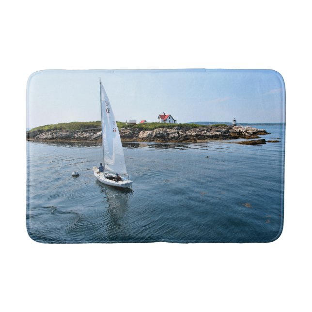 Ram Island Lighthouse, Maine Bath Mat Badematte (Vorderseite)