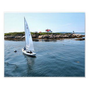 Ram Island Lighthouse, Maine Foto Print