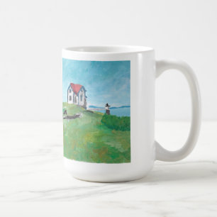 Ram Island Lighthouse, Maine, große Kaffee-Tasse Kaffeetasse