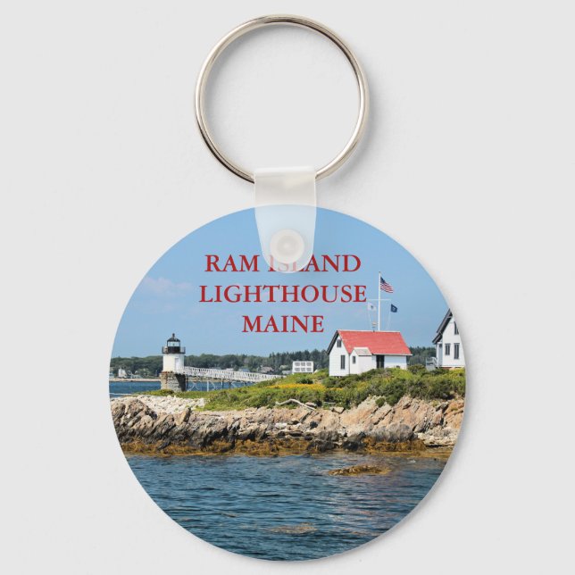 Ram Island Lighthouse, Maine Schlüsselanhänger (Vorderseite)