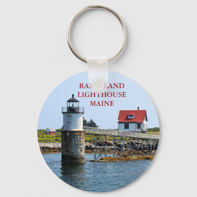 Ram Island Lighthouse, Maine Schlüsselanhänger (Vorderseite)
