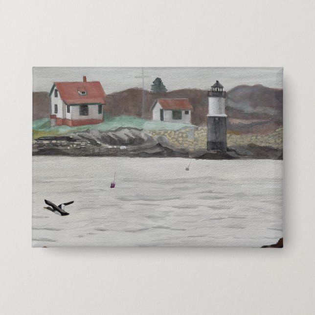 Ram Island Maine wird zu Button (Vorderseite)