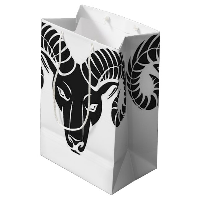 RAM-Kopf Mittlere Geschenktüte (Rückseite Schrägansicht)
