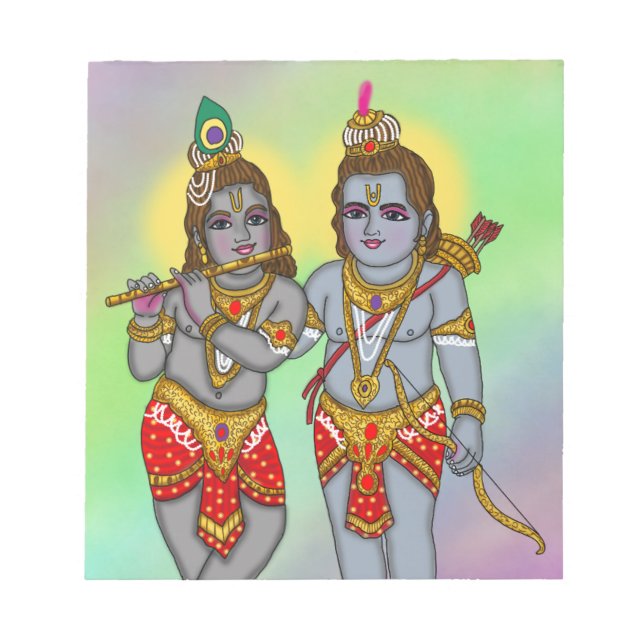 Ram & Krishna Schreibwaren Notizblock (Vorderseite)