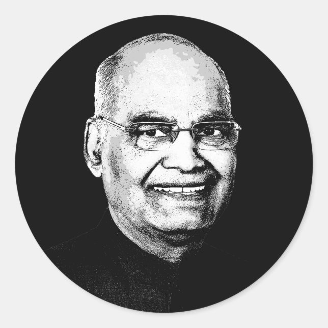 Ram Nath Kovind Runder Aufkleber (Vorderseite)