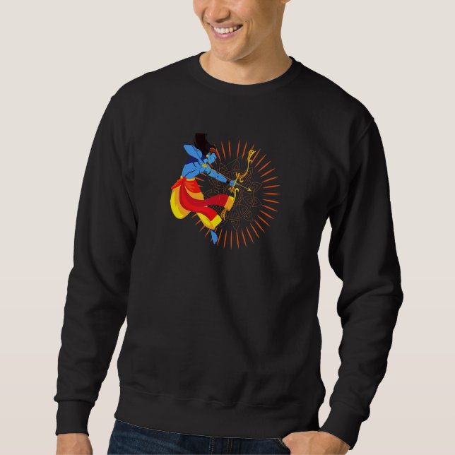 Ram Navami Shree Portrait Wish Sweatshirt (Vorderseite)