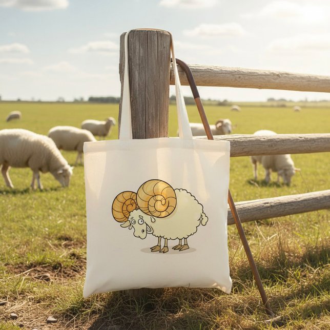 Ram Sheep Tote Bag Tragetasche (Von Creator hochgeladen)