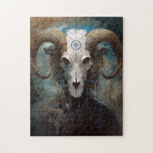 Ram Skull Surreal Fantasy Art Puzzle