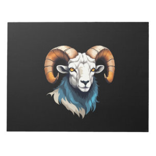 Ram Vector Art mit lebhaften Farben Notizblock