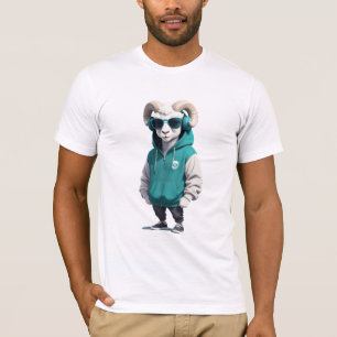 Ram Wearing Hoodie Funny Coole Tierart T-Shirt