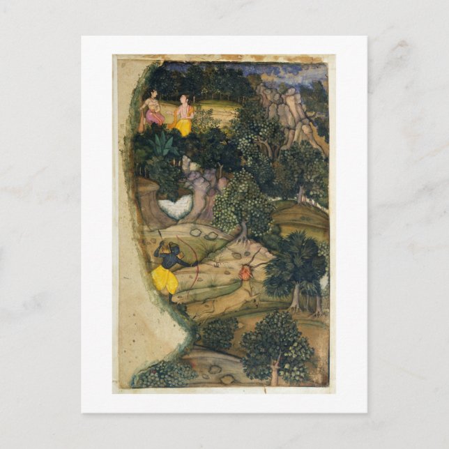 Rama auf der Jagd nach dem Golden Deer, von der Ra Postkarte (Vorderseite)