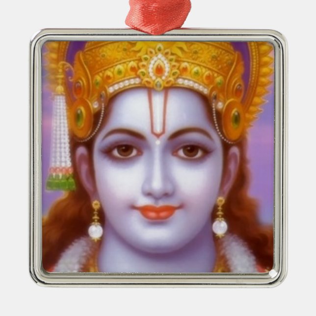 rama Gott Silbernes Ornament (Vorne)