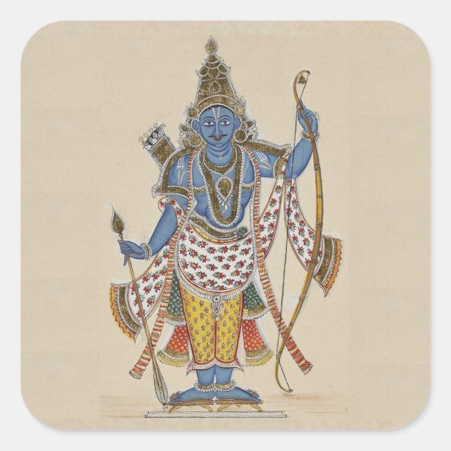 Rama - Haltepfeile Quadratischer Aufkleber (Vorderseite)