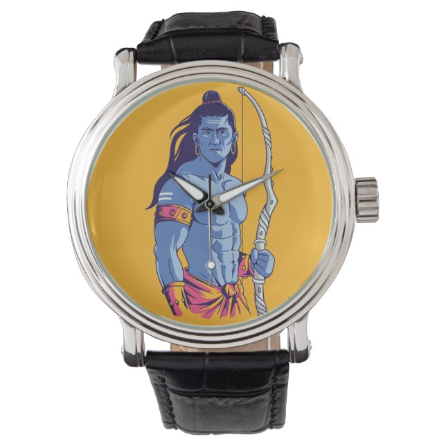Rama Hindu Deity Armbanduhr (Vorderseite)