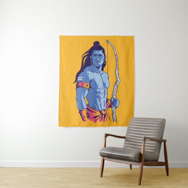 Rama Hindu Deity Wandteppich (Beispiel)