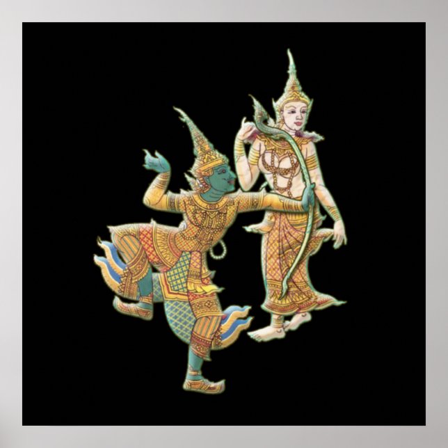 RAMA SITA - RAMAYANA HINDU BUDDHIST GOD POSTER (Vorne)