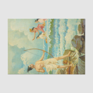 Rama vanquishes the Sea by Raja Ravi Varma Seidenpapier