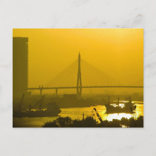 Rama VIII Bridge Bangkok Sunset Postkarte