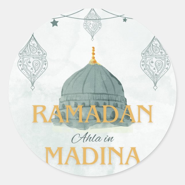 Ramadan ahla in madina Ramadan Kareem Sticker (Vorderseite)