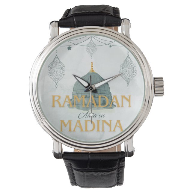 Ramadan ahla in madina Ramadan mubarak Armbanduhr (Vorderseite)