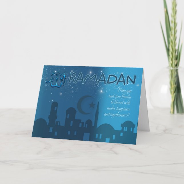 Ramadan Card Blue Karte (Vorderseite)