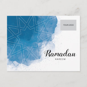 Ramadan Corporate Postcard - Blue Einladungspostkarte