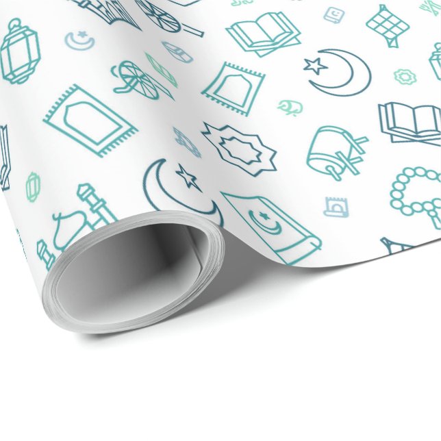 Ramadan Doodles Wrapping Paper Geschenkpapier (Rolleneckpunkt)