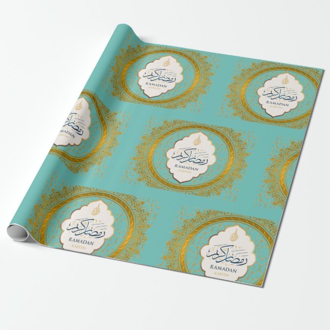 Ramadan goldenes Zierpapier Geschenkpapier (Ungerollt)