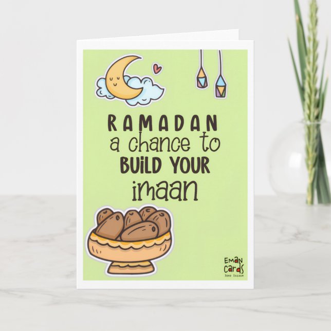 Ramadan - Heiliger Monat Segen - Cute Karte (Vorderseite)
