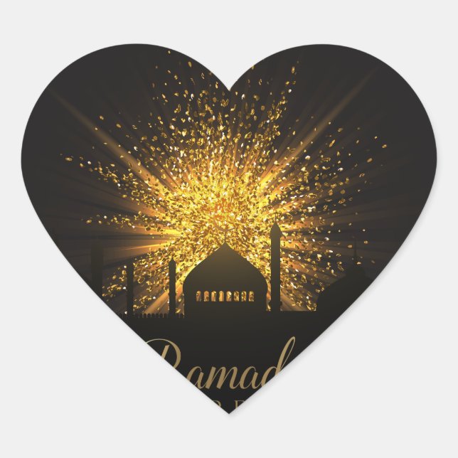 Ramadan Herz-Aufkleber (Vorderseite)