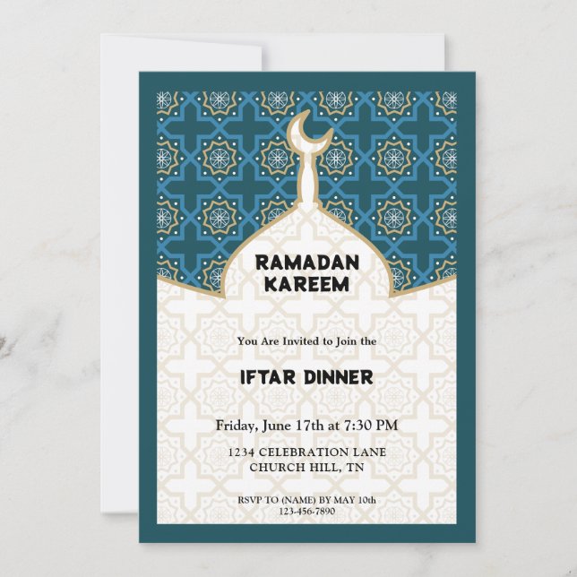 Ramadan Iftar Dinner Einladung (Vorderseite)