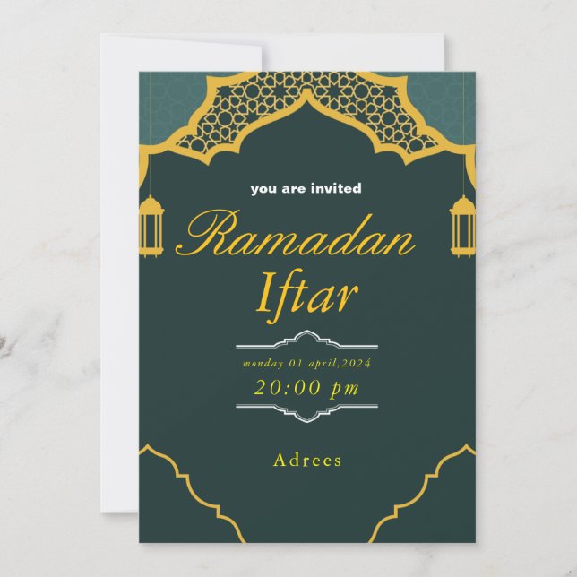 Ramadan Iftar Einladung, Iftar Einladung Ramadan (Vorderseite)