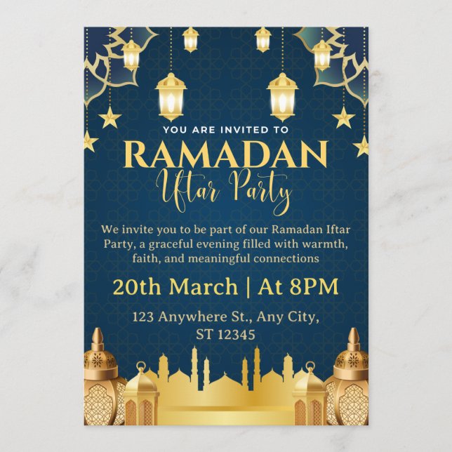 Ramadan Iftar Invitation Card Einladung (Vorderseite)